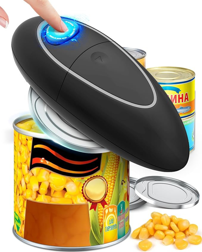 One Touch Electric Can Opener Fits Almost All Can Sizes for Seniors with Arthritis, Hand Held Bat... | Amazon (US)