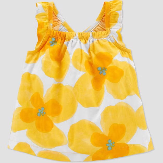 Baby Girls' Floral Sunsuit - Just One You® made by carter's Yellow | Target