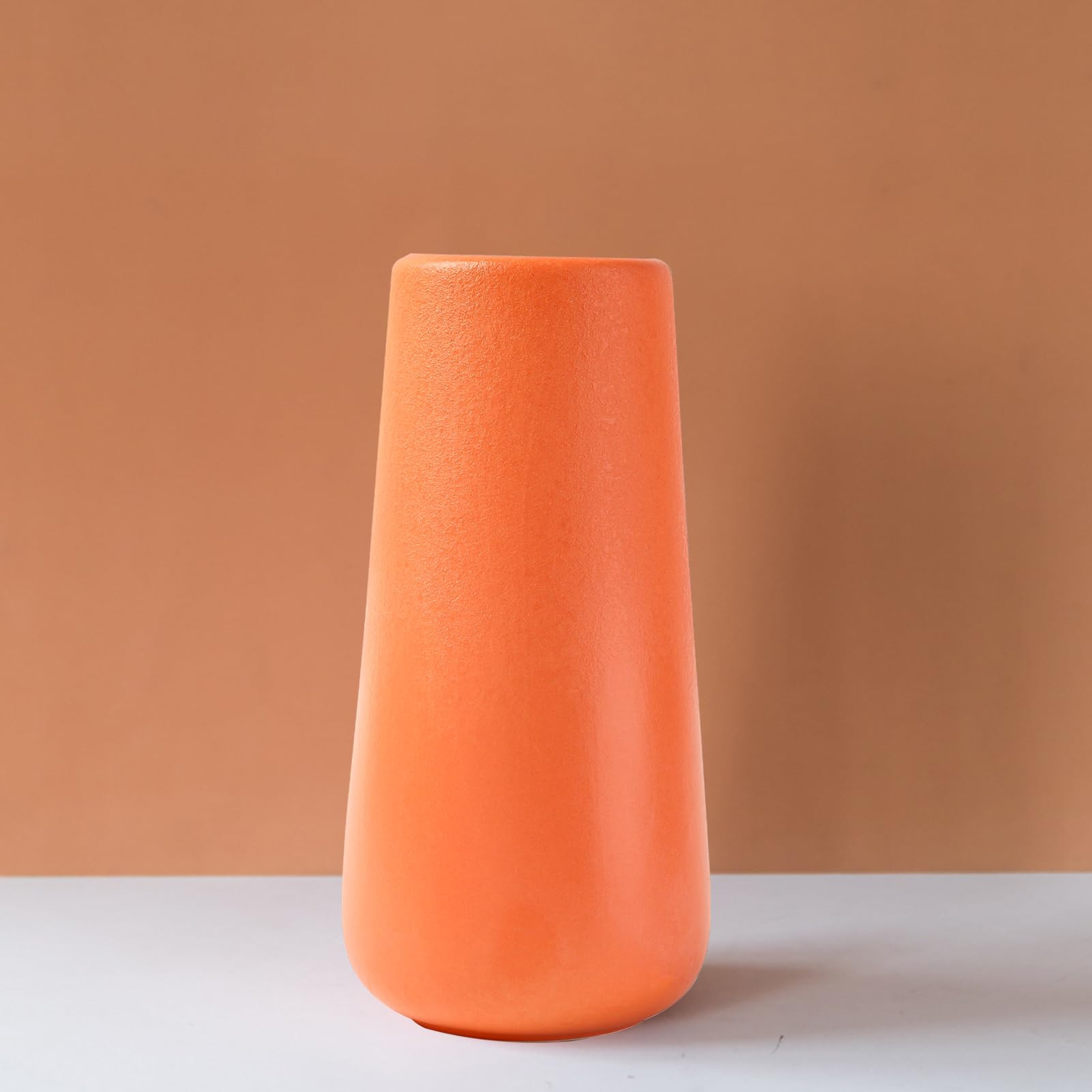 Orange Ceramic Vase, 7.7" H, Minimalist Modern Home Decoration, Matte Design for Fireplace Bedroo... | Amazon (US)