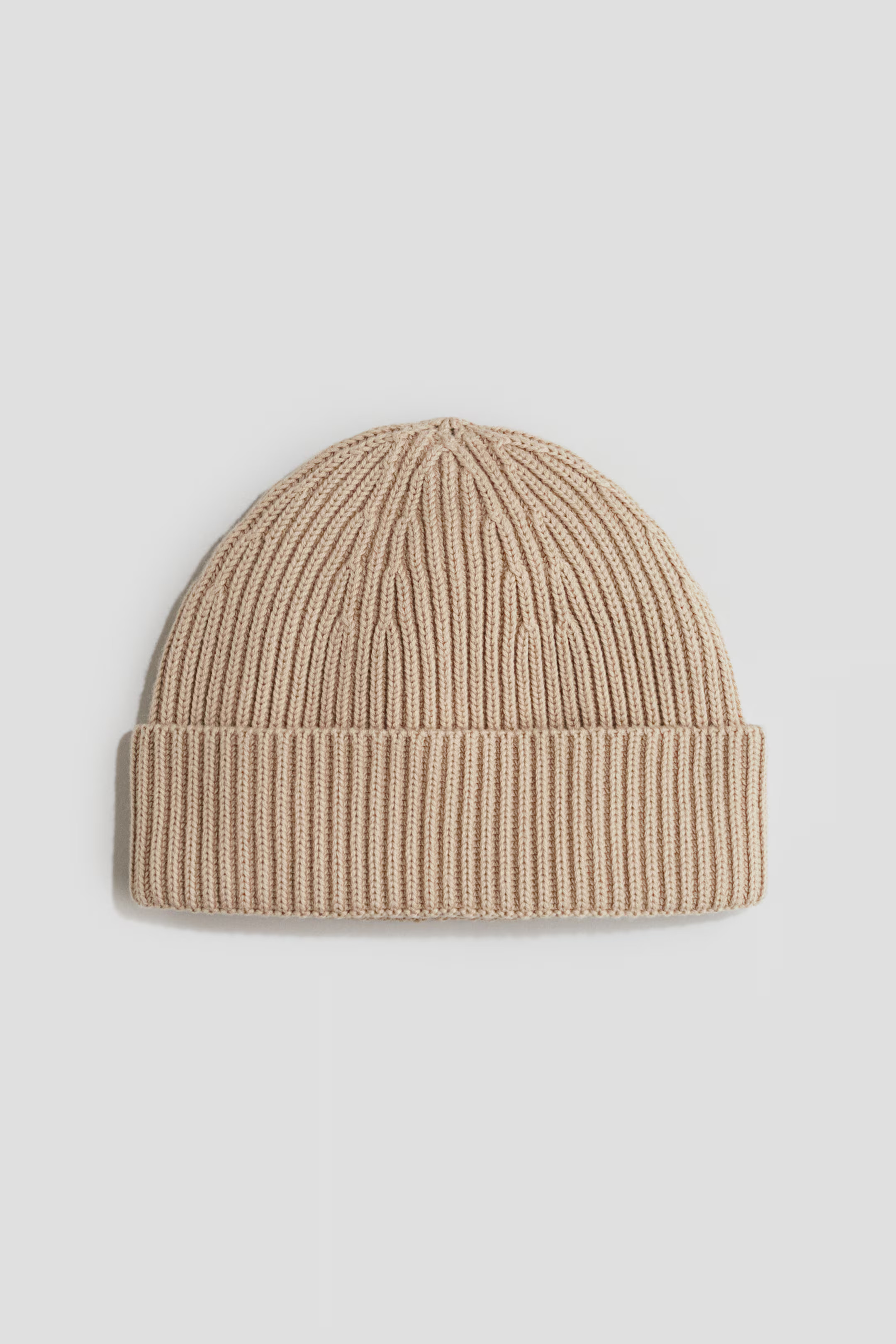 Rib-Knit Cotton Beanie - Beige - Kids | H&M US | H&M (US + CA)