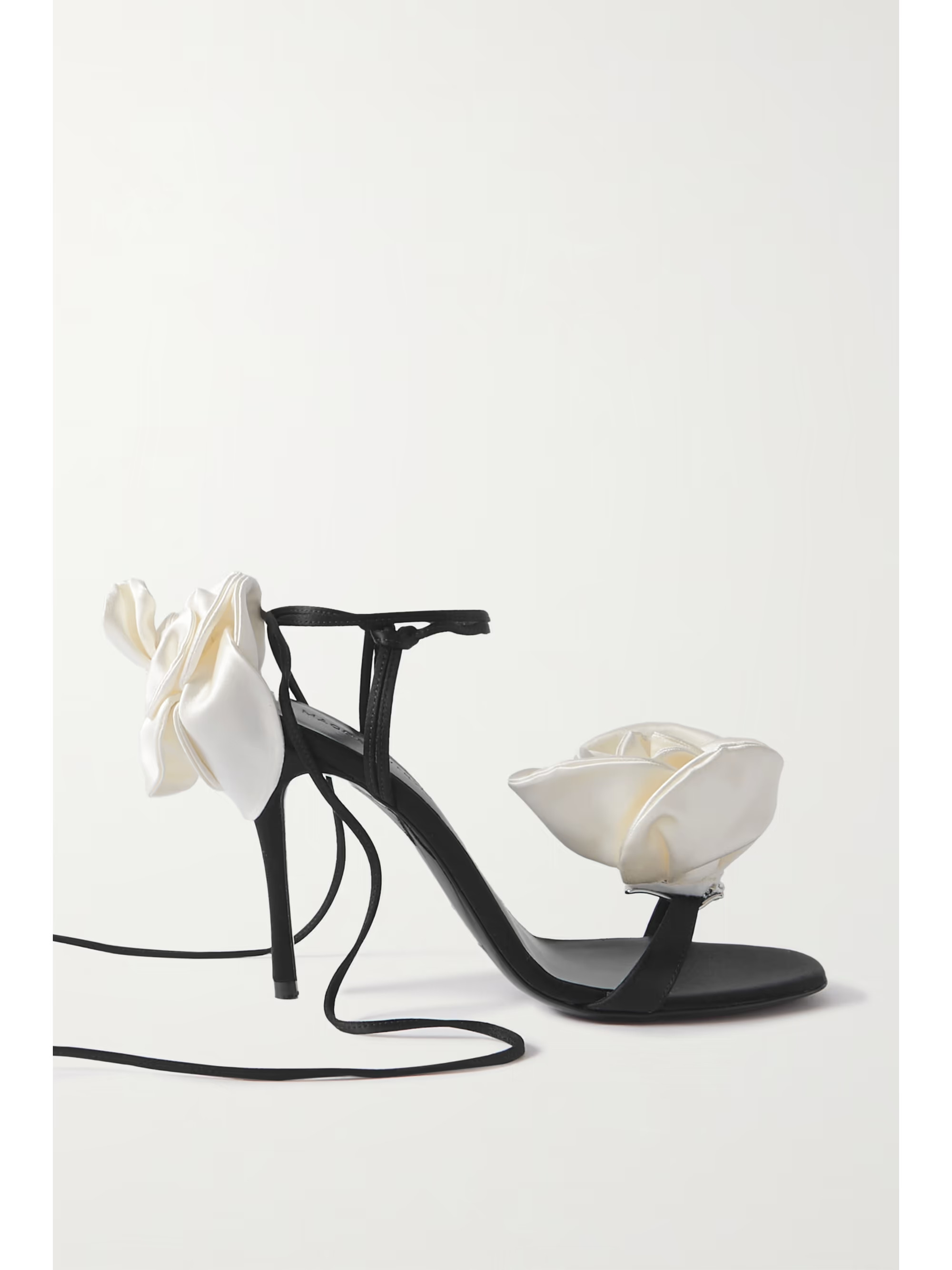 Appliquéd satin sandals | NET-A-PORTER (US)