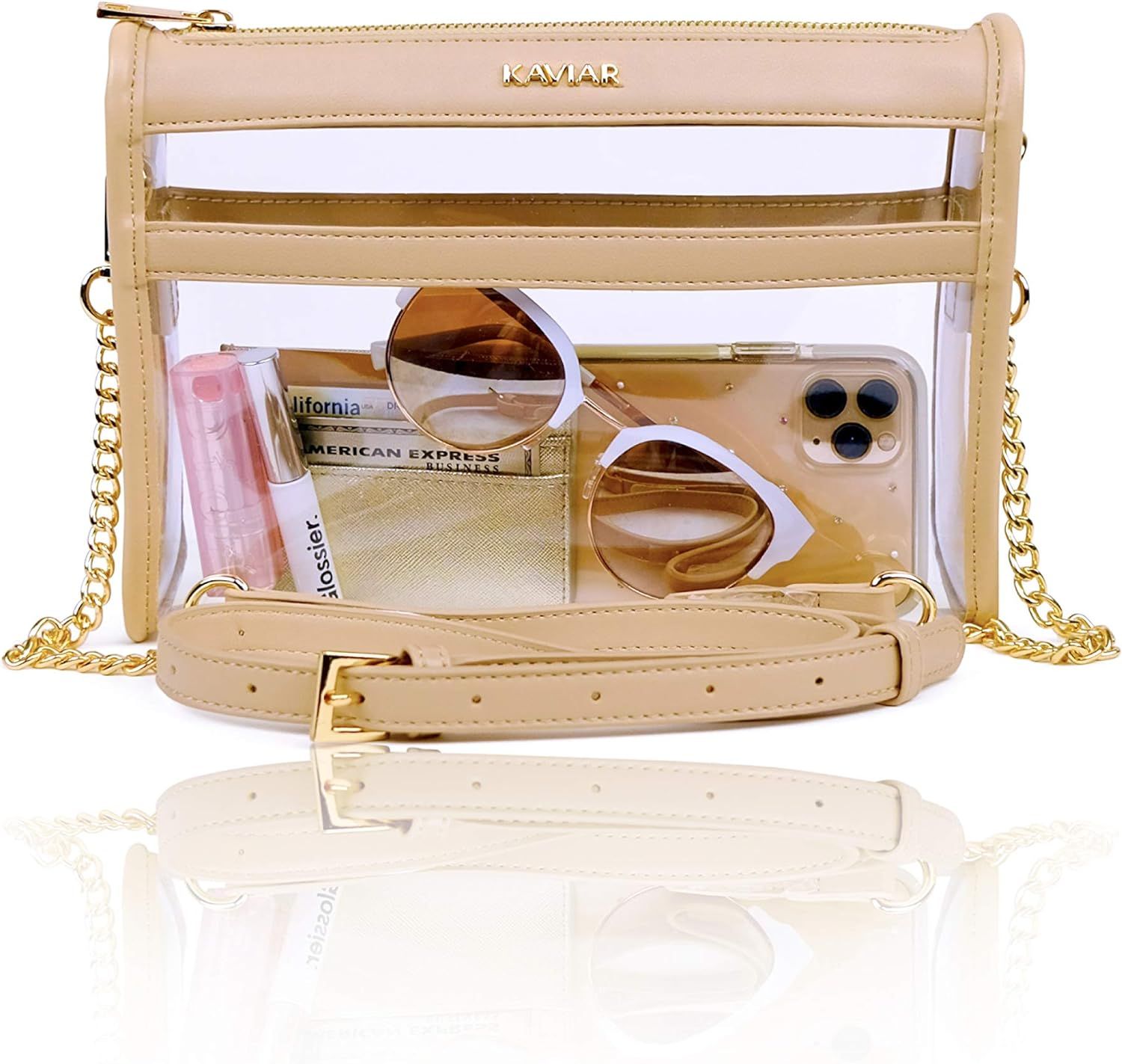 KAVIAR Clear Purse Stadium Approved Crossbody Shoulder Bag | Amazon (US)