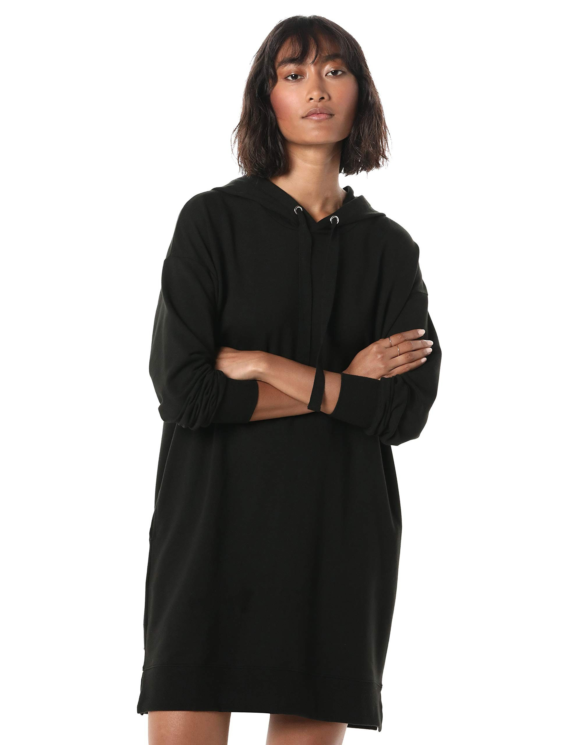 The Drop Women's Iona Long-Sleeve Hooded Mini Sweatshirt Dress | Amazon (US)