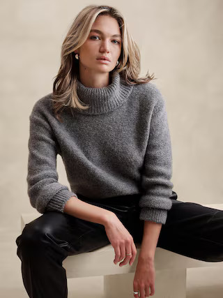 Oversized Turtleneck Sweater | Banana Republic Factory