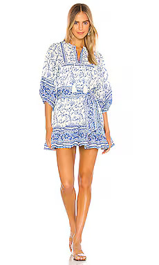 Cleobella Magdalena Mini Dress in Blue from Revolve.com | Revolve Clothing (Global)