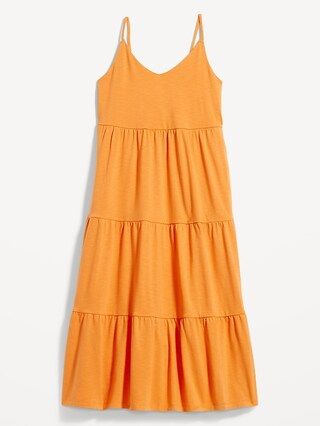 Tie-Back Tiered Midi Cami Swing Dress for Women | Old Navy (US)