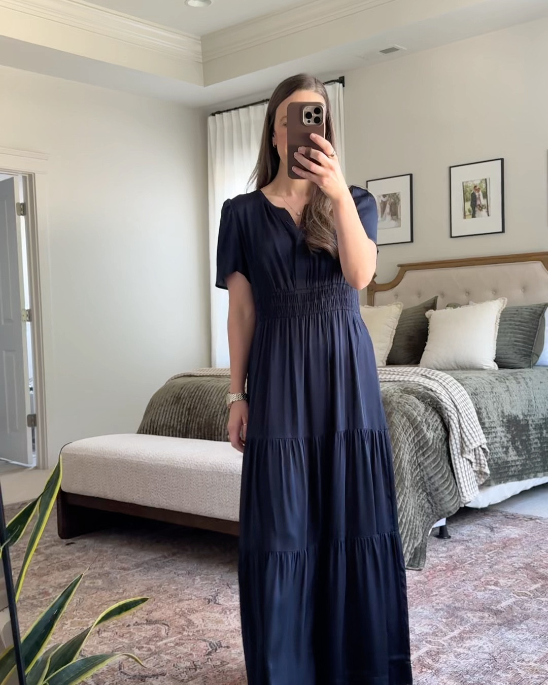 Last-Minute EasterDress 🤍

This dress is truly stunning.

• 100% washable silk
• Smocked waist
• Flowy tiered skirt
• Fully lined
• Classic navy

It’s one of those pieces that feels effortlessly elegant but still wearable for real life.

Perfect for:
• Church outfit ideas
• Spring wedding guest dress
• Graduation dress
• Easter dress
• Spring event outfit
• Modest silk dress
• Classic feminine style

The washable silk makes it practical (yes, really), and the silhouette is flattering without being fussy. It’s polished, timeless, and something you’ll reach for year after year.

Use my Quince code: INFG-25SIMPLYCHICMAMA10

Such a beautiful investment piece for spring 🤍 

#LTKWedding #LTKootd #LTKSeasonal

#LTKmomlife #LTKgrwm #LTKSeasonal