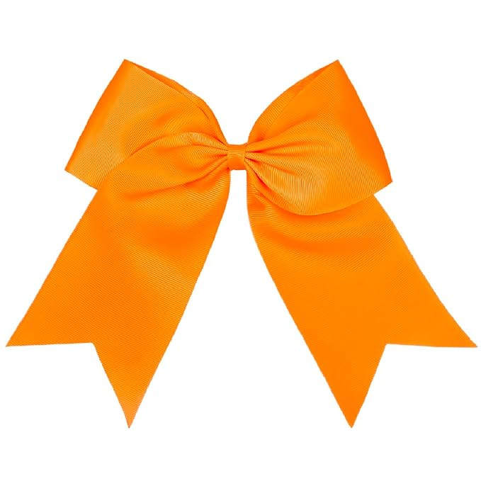 Tobeffect Hair Bow Clips, 8 Inch Big Orange Bows for Girls Hair, Cheerleading Bows for Women, Sof... | Amazon (US)