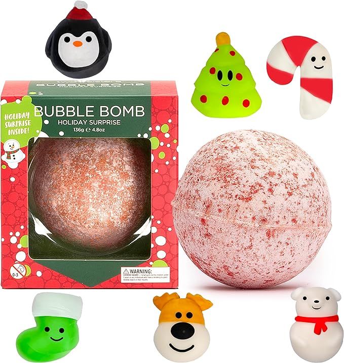 Christmas Bath Bombs for Kids with Surprise Toy Inside, Cheerful Holiday Scents, USA Made, Kids S... | Amazon (US)