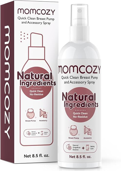 Momcozy Electric Breast Pump Cleaning Spray, Effective Milk Fat Removal & Purely Clean, Natural G... | Amazon (US)