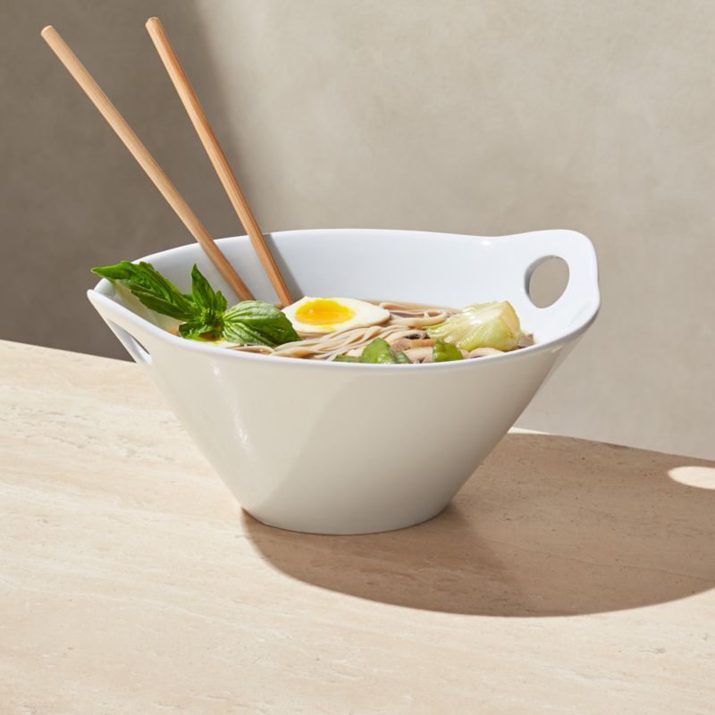 Kai 11" Noodle Bowl with Chopsticks + Reviews | Crate and Barrel | Crate & Barrel
