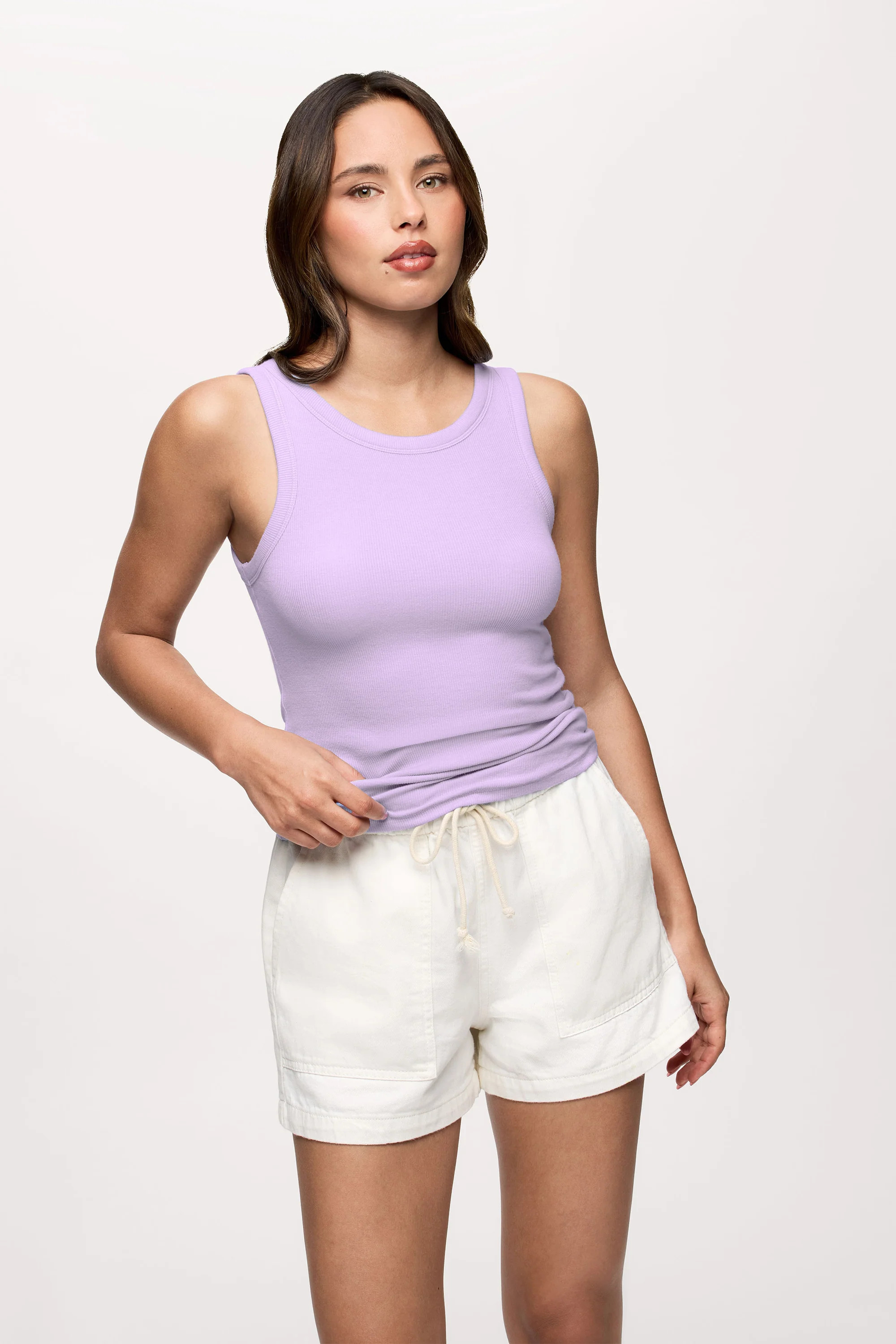 Slinky Rib Tank | Orchid | nuuds