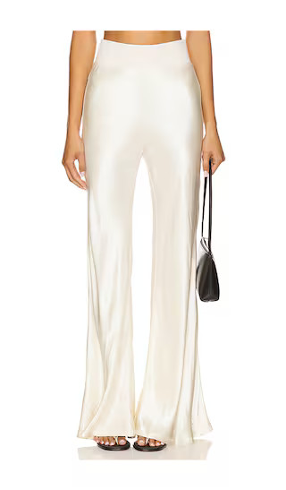 Satin Bias Pants in Antique White | Revolve Clothing (Global)