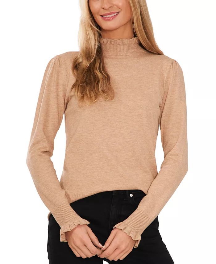 Women's Mock Neck Long Sleeve Sweater | Macy's