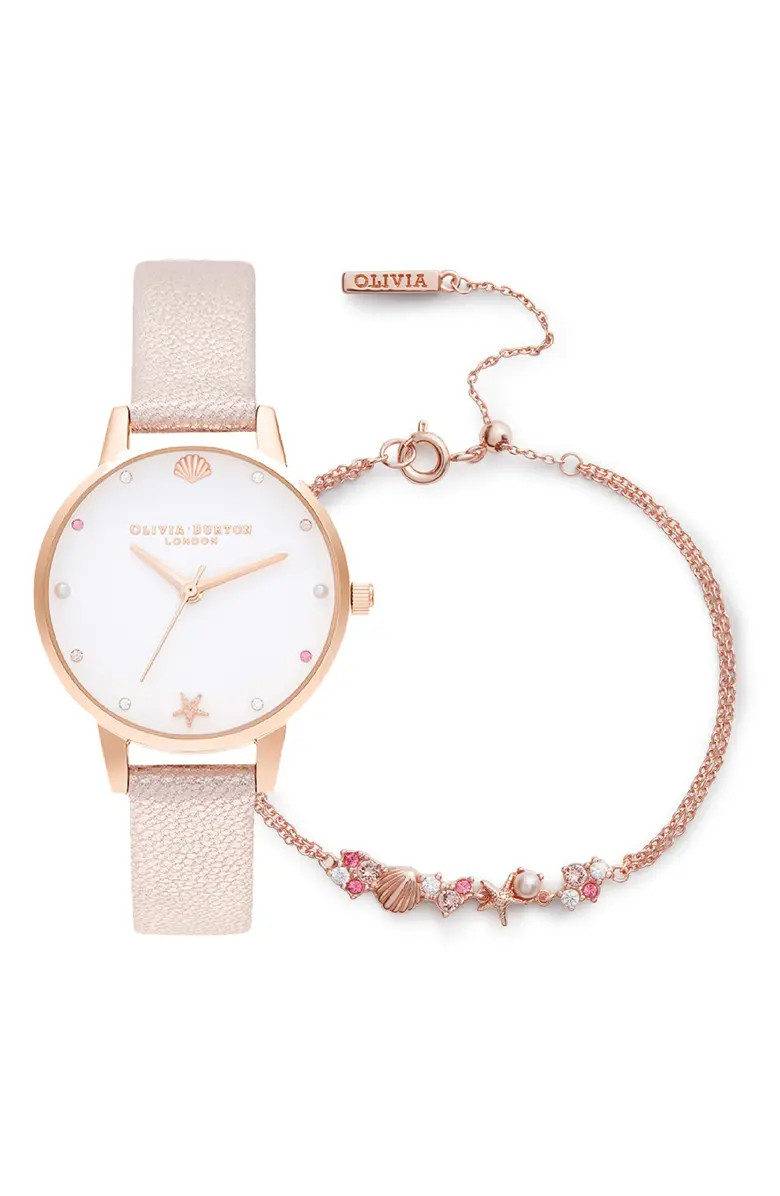 Olivia Burton Under the Sea Boxed Bracelet & Watch Set, 30mm | Nordstrom | Nordstrom