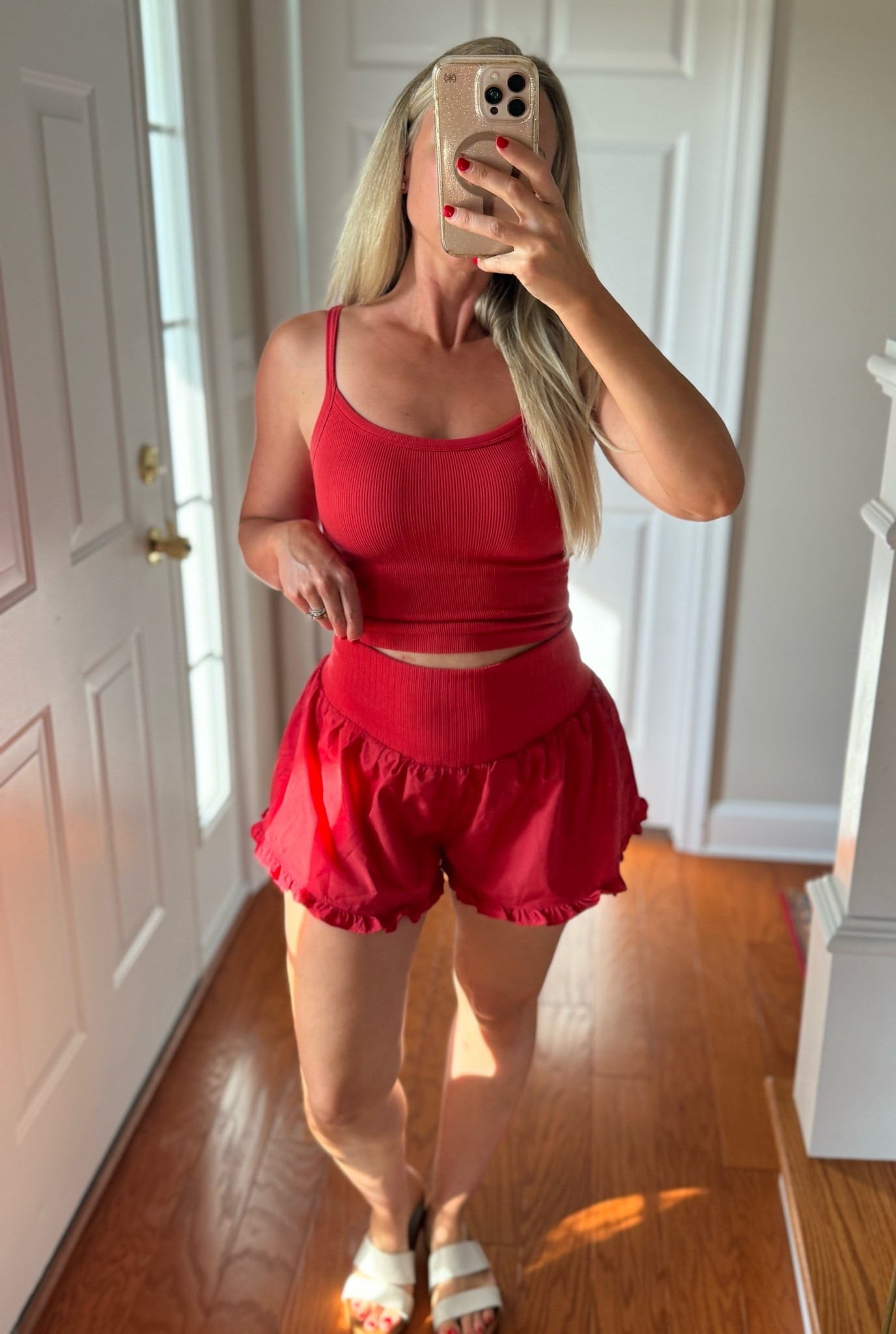 No Boundaries at Walmart very rarely fails me! This set I have worn all summer. I have in the blue and red. See details below. 👇🏼 

Seamless Tank: $5.98
Ruffle Shorts - thick waistband: $9.98 

I’m wearing a M in the top and a L in the bottoms. 

🚨 limited stock and sizes - so grab them before they are gone. The tanks are my favorite and you can’t beat the price. 

🔗 All linked below.

#LTKmomlife #LTKootd #LTKActive