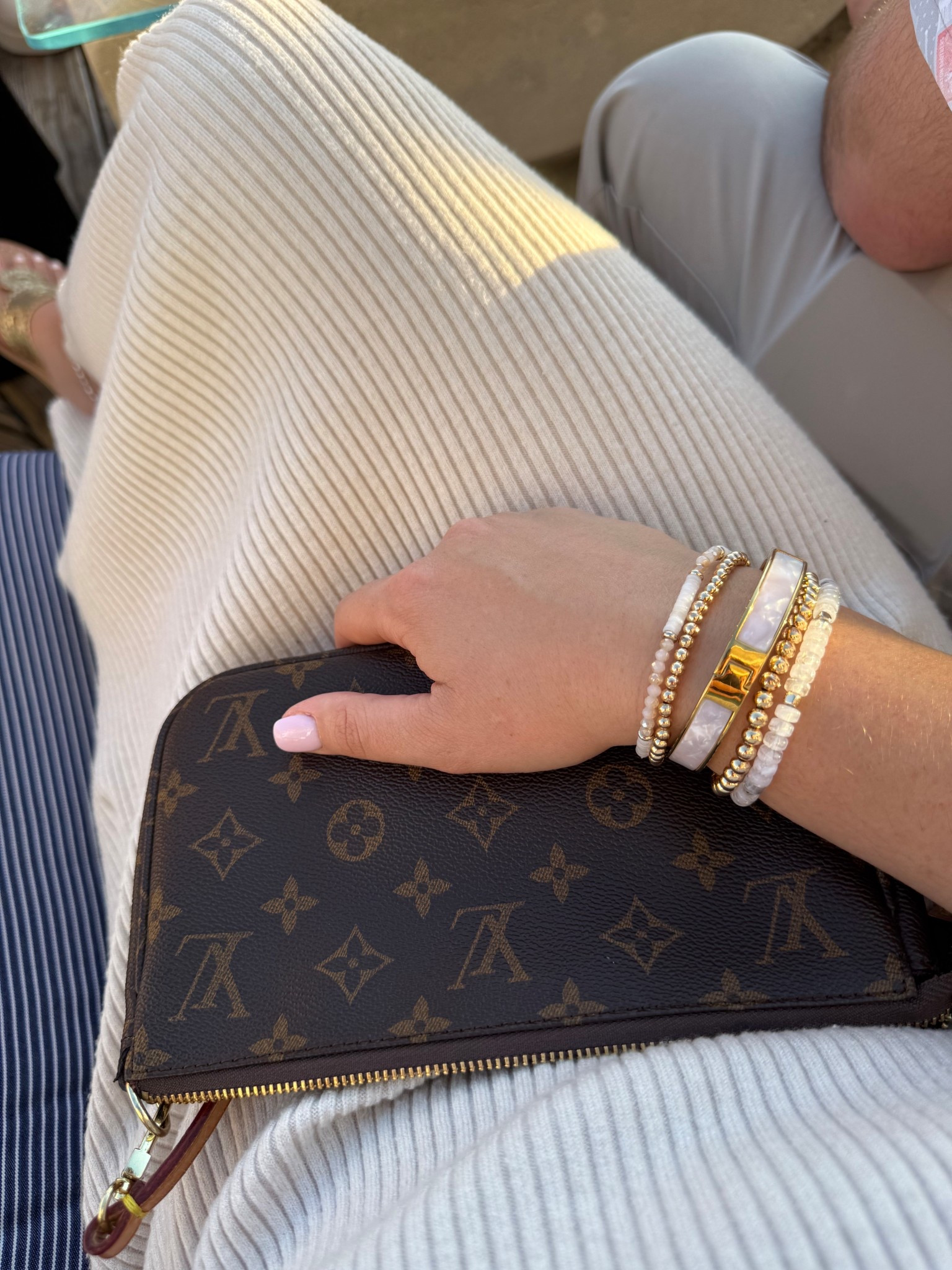 Dinner outfit details!
Purse is louis vuitton, most bracelets are J Crew and the big bangle is Kate Spade and is actually ON SALE!
Dress is Marshalls from like 2 years ago, ill try and link a similar one
Shoes are Jack Rogers  

 #LTKSaleAlert #LTKPetite #LTKStyleTip