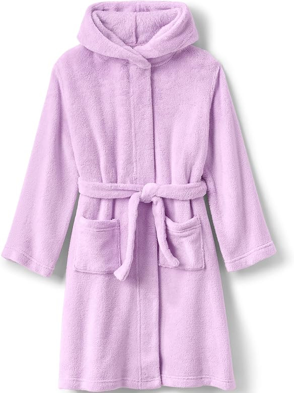 Lands' End Kids Hooded Fleece Solid Robe | Amazon (US)