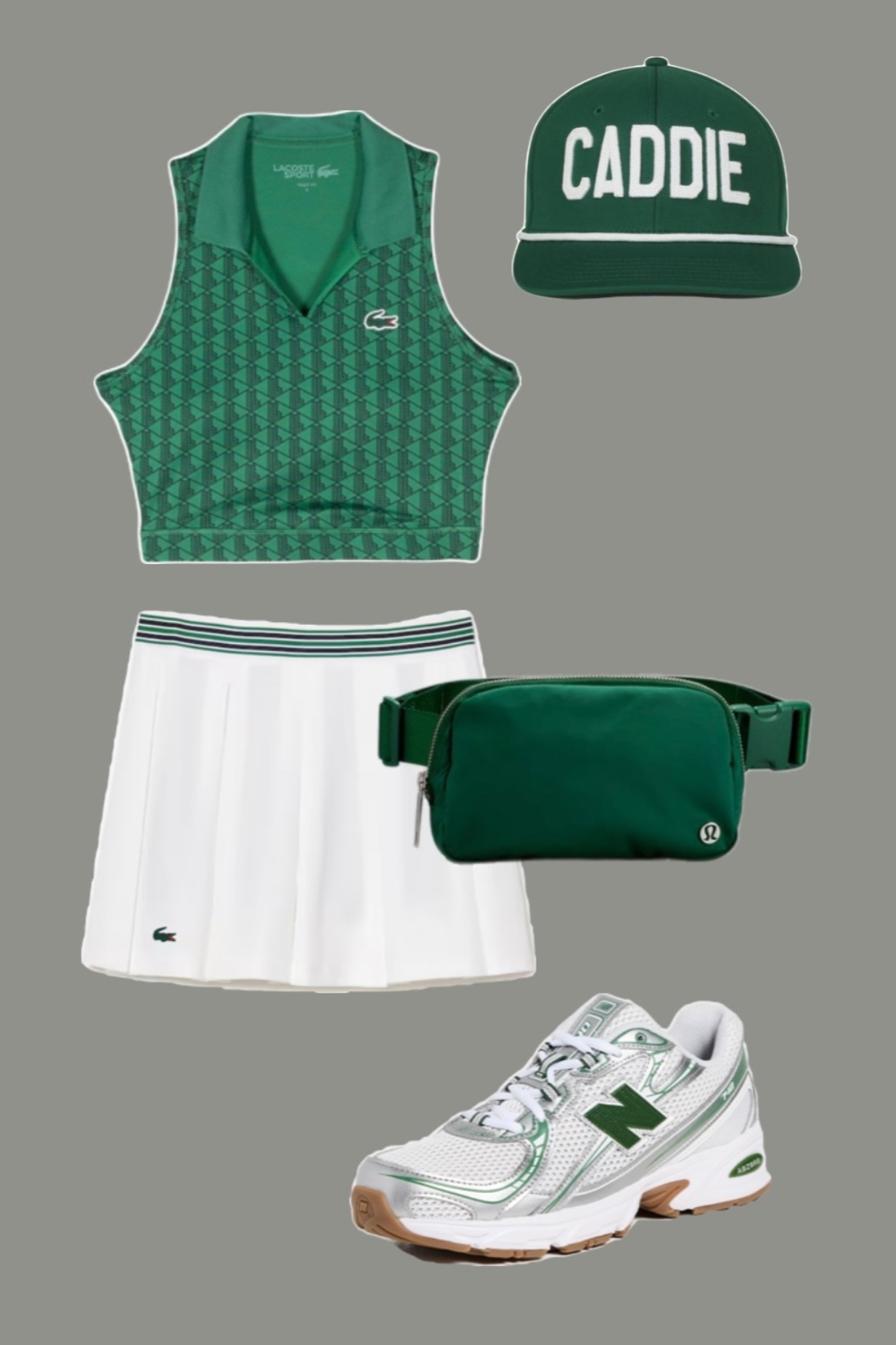 Waste Management outfit!! 

green golf outfit, WM Phoenix Open outfit, Phoenix Open looks, women’s golf style, cute golf skirt, golf outfit ideas, pleated tennis skirt, green Lacoste top, New Balance sneakers, comfy golf shoes, neutral sporty style, Scottsdale outfit inspo, spectator outfit 

#LTKTravel #LTKSaleAlert #LTKFindsUnder100
