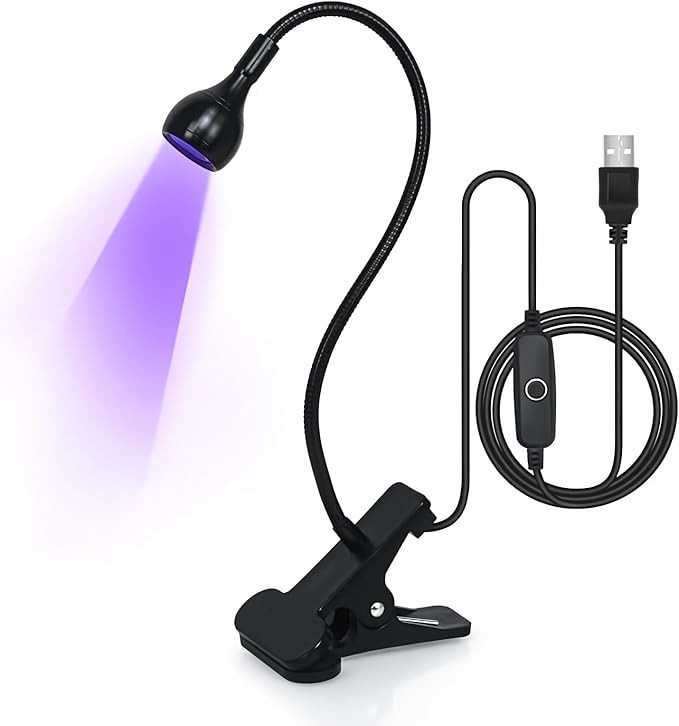 UV Light for Gel Nails 3W Mini UV Nail Lamp, with Gooseneck, 4 Levels Dimming, 365+395nm Waveleng... | Amazon (US)