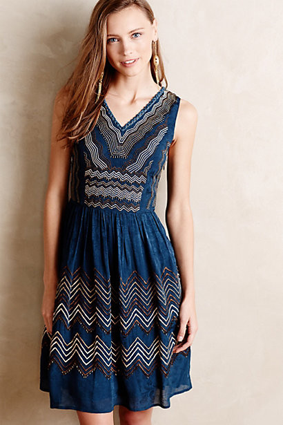 Beaded Chevron Dress | Anthropologie (US)
