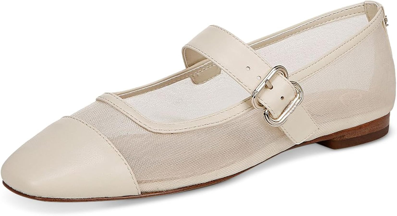 DOEYG Rhinestone Mary Jane Flats for Women Sparkly Ballet Flats with Buckle Strap Square Toe Embe... | Amazon (US)