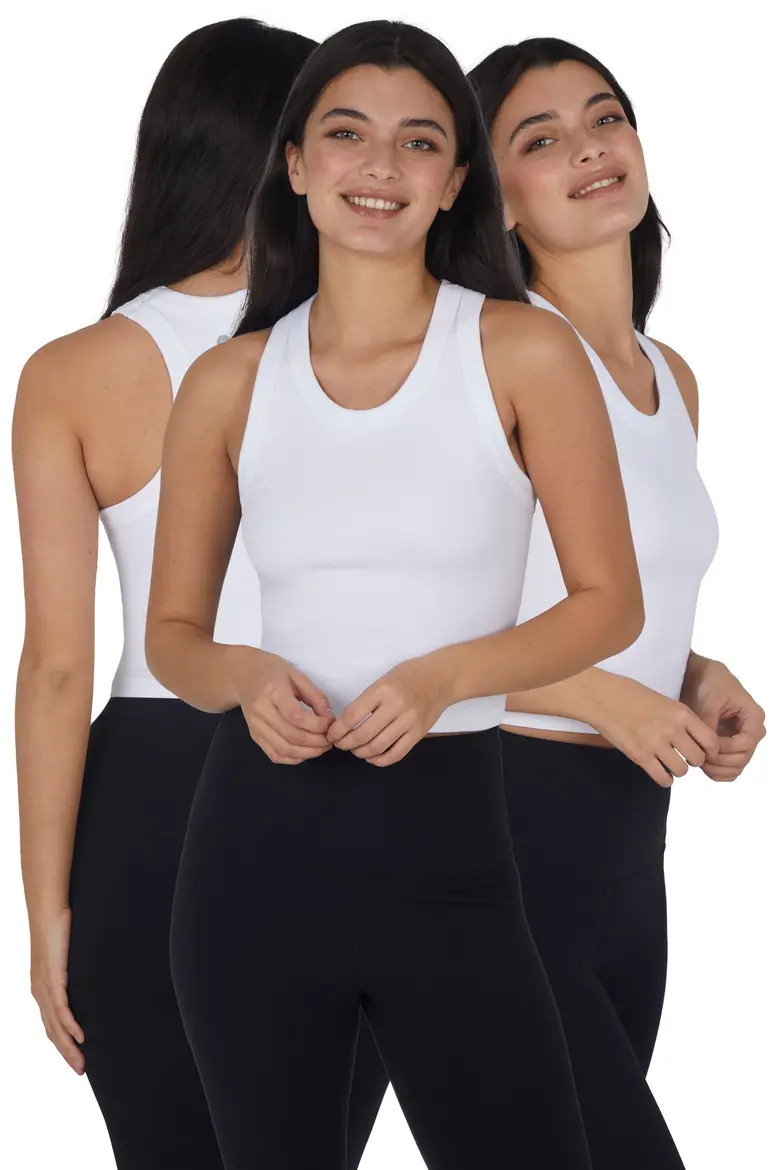 3-Pack Seamless Crop Tanks (Women) | Nordstromrack | Nordstrom Rack