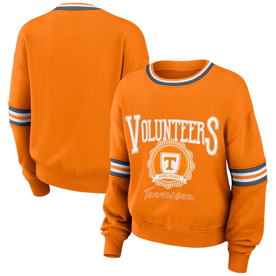 Tennessee Volunteers WEAR by Erin Andrews Women's Vintage Pullover Sweatshirt - Orange | Fanatics