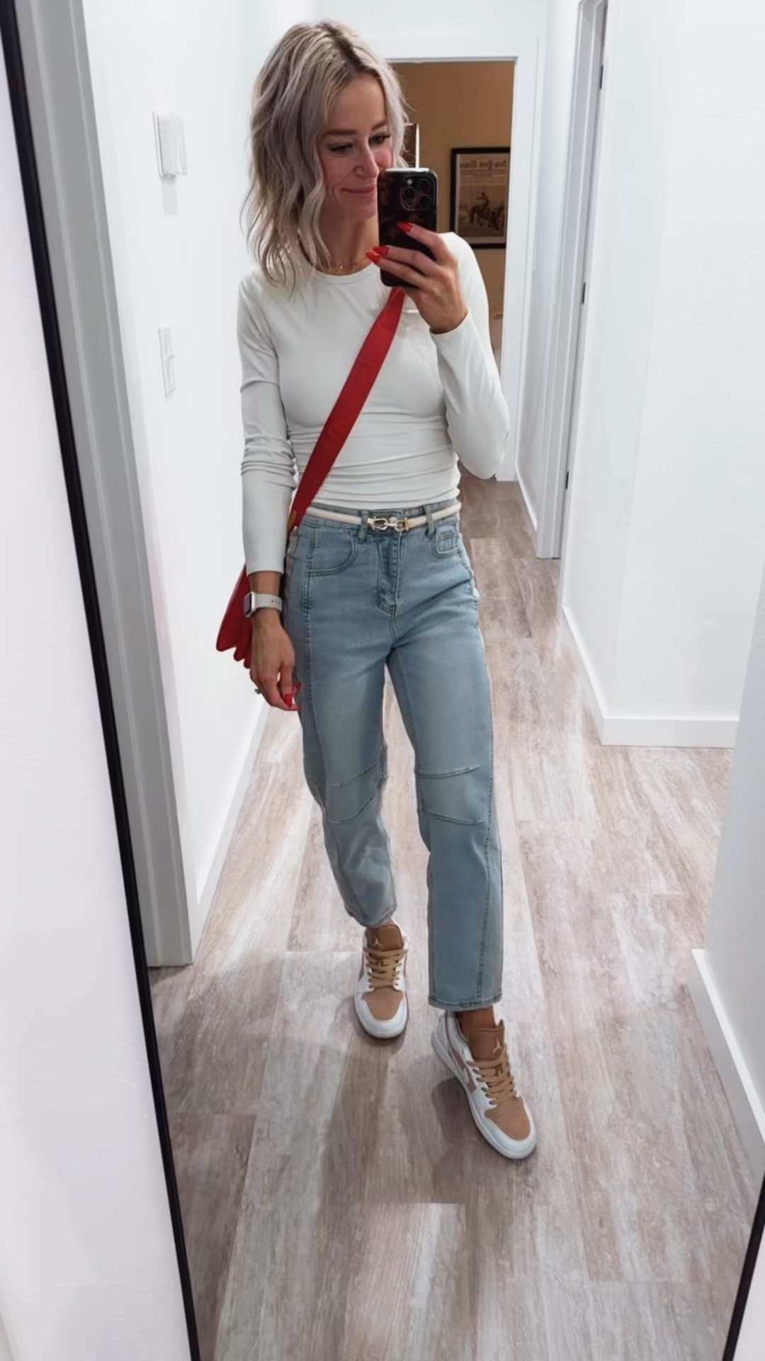 If you’re not on the barrel jeans train yet, these might be the jeans for you. They have a more tapered field throughout the lake, but the same darts as the barrel jeans and the thigh. Especially if you are petite with slim hips, I totally recommend these jeans! They come in three different washes and are such a great price point. I am also OBSESSED with this ribbed long sleeve cross bask shirt from Lululemon drool 🤤 easy to dress up or down, and so figure flattering. 

#LTKFindsUnder50 #LTKStyleTip #LTKFindsUnder100