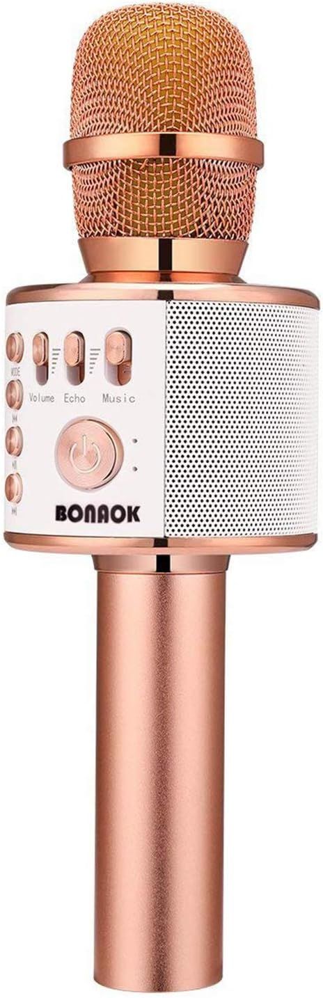 Amazon.com: BONAOK Wireless Bluetooth Karaoke Microphone, 3-in-1 Portable Handheld Mic Speaker fo... | Amazon (US)