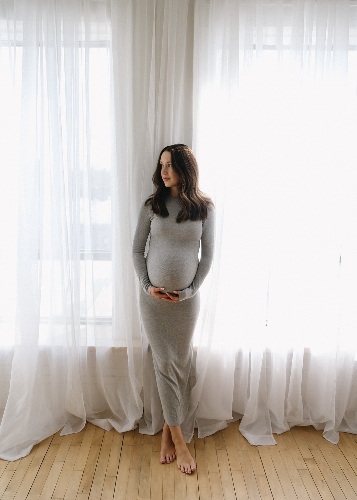 The best maternity dress! I have it in black and grey. The material is also great because you can wear it pre and post pregnancy! 

#LTKBump #LTKBaby #LTKStyleTip