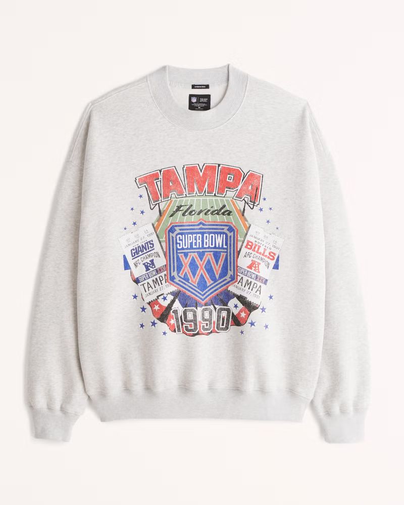 Vintage Super Bowl Graphic Crew Sweatshirt | Abercrombie & Fitch (US)