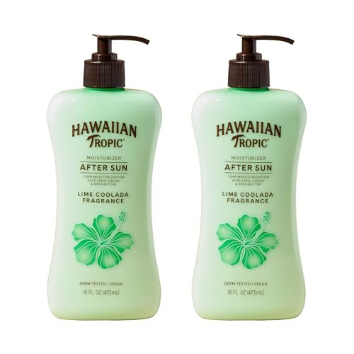 Hawaiian Tropic Lime Coolada After Sun Lotion | After Sun Care, Skin Care, Daily Moisturizing Lotion with Aloe, Cocoa Butter & Shea Butter, 16 Fl Oz each Twin Pack | Amazon (US)
