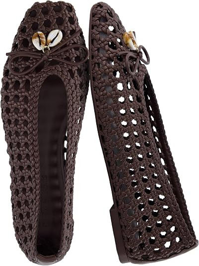 CUSHIONAIRE Witty Hand Woven Ballet Flats for Women, Comfortable Pointed Toe Flat Shoes with Bow ... | Amazon (US)