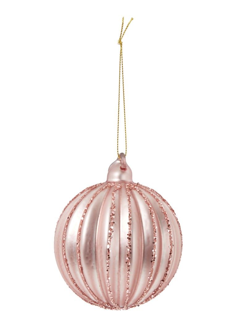 Shishi Lined Glitter kerstbal 8 cm • Roze • de Bijenkorf | De Bijenkorf (NL)