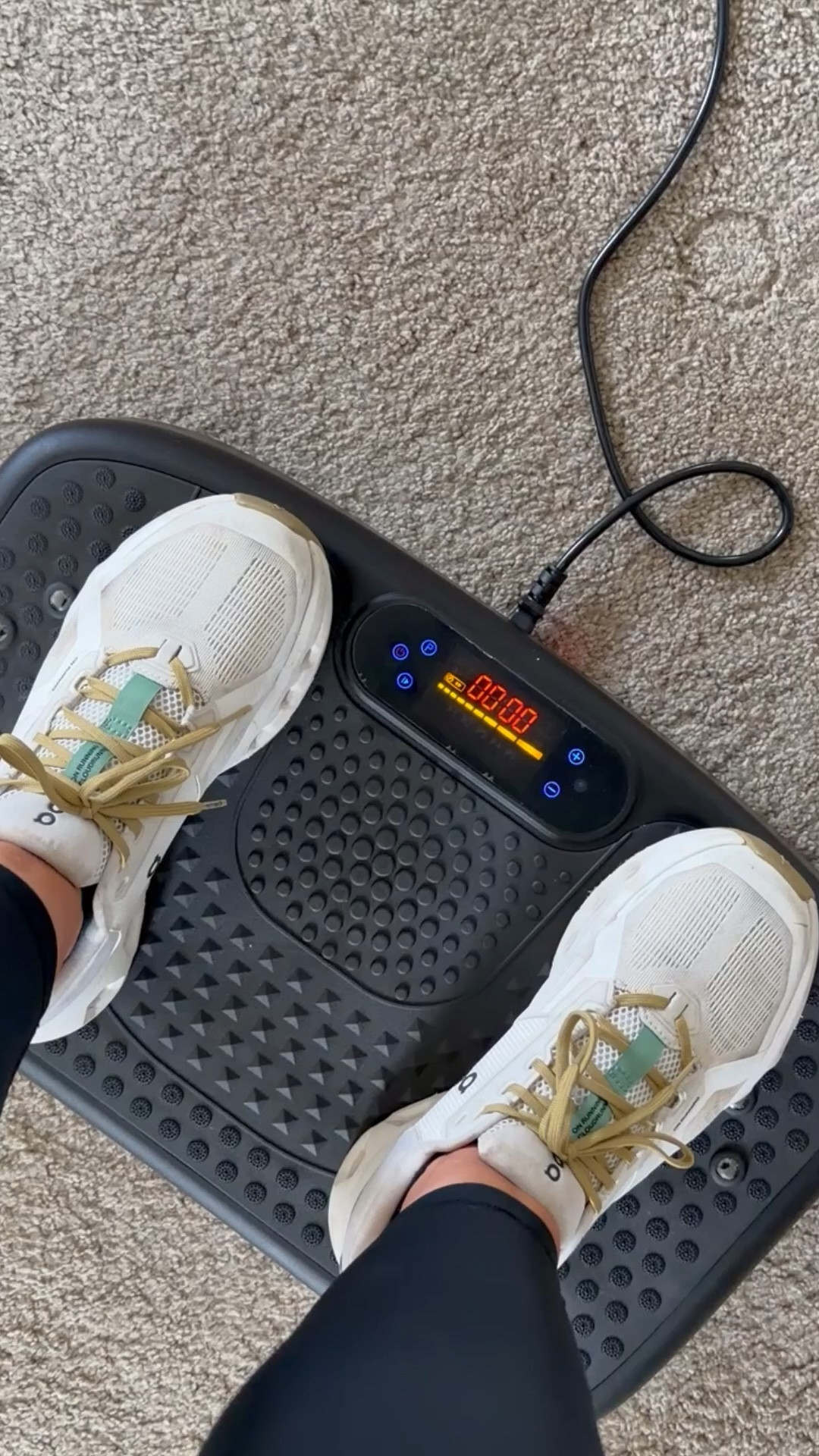 Jumped I. The vibration plate trend and I’m surprised at how much I am enjoying it as part of my morning routine  

#LTKmorningroutine #LTKActive #LTKgrwm