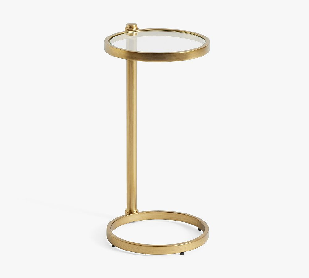 Everson Round Glass C-Table (14") | Pottery Barn (US)