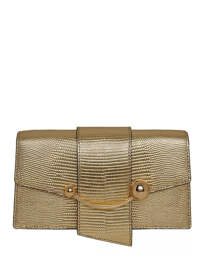 Crescent Snake Embossed Leather Shoulder Bag | Bloomingdale's (US)