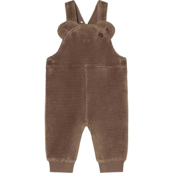 Bear Corduroy Dungaree Overalls, Brown | Maisonette