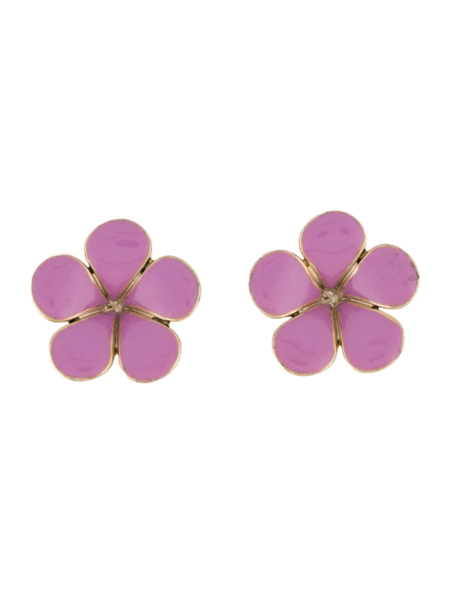 Enamel Flower Stud Earrings | The RealReal