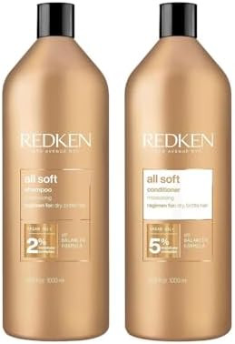 Redken All Soft Shampoo and Conditioner Set - Gently Cleanses and Softens, Moisturizing and Hydra... | Amazon (US)
