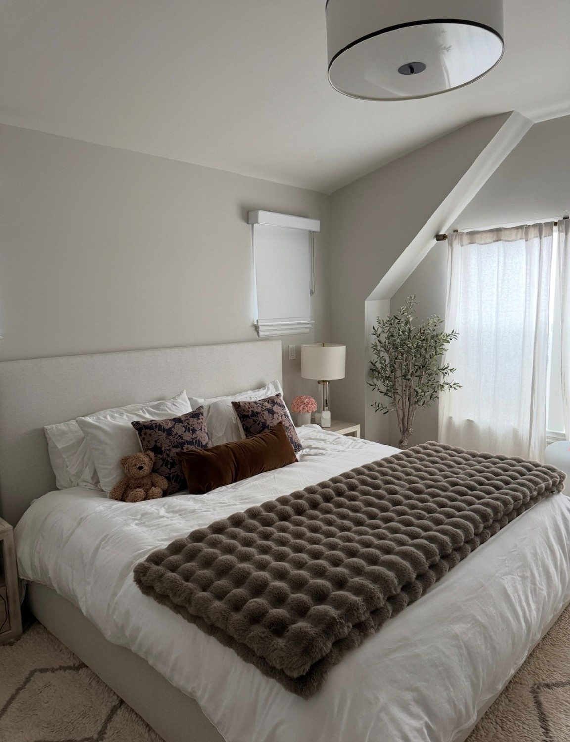 My bed is king size and my blanket is the oversized size 