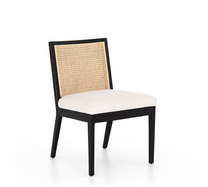 Lisbon Cane Dining Chair, Brushed Ebony | Pottery Barn (US)