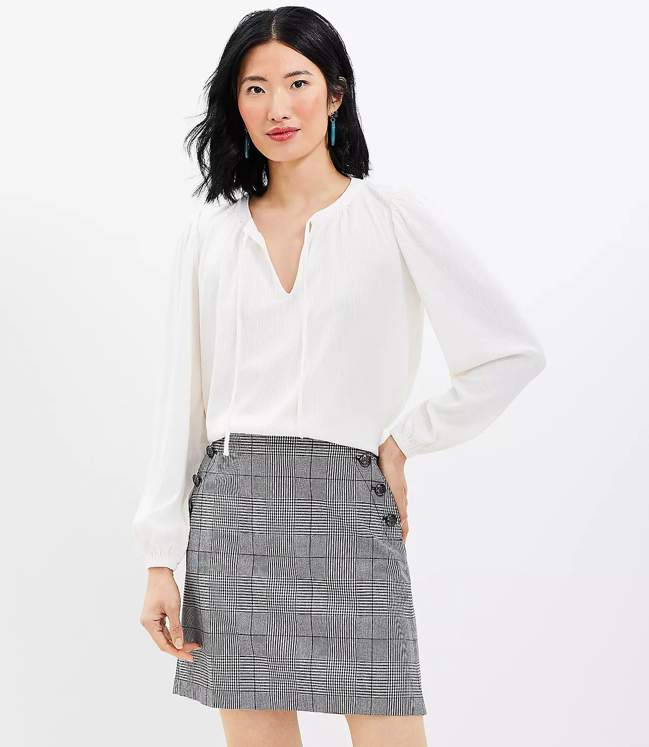Plaid Mariner Pocket Skirt | LOFT