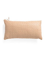 13x24 Leather Basketweave Pillow | TJ Maxx