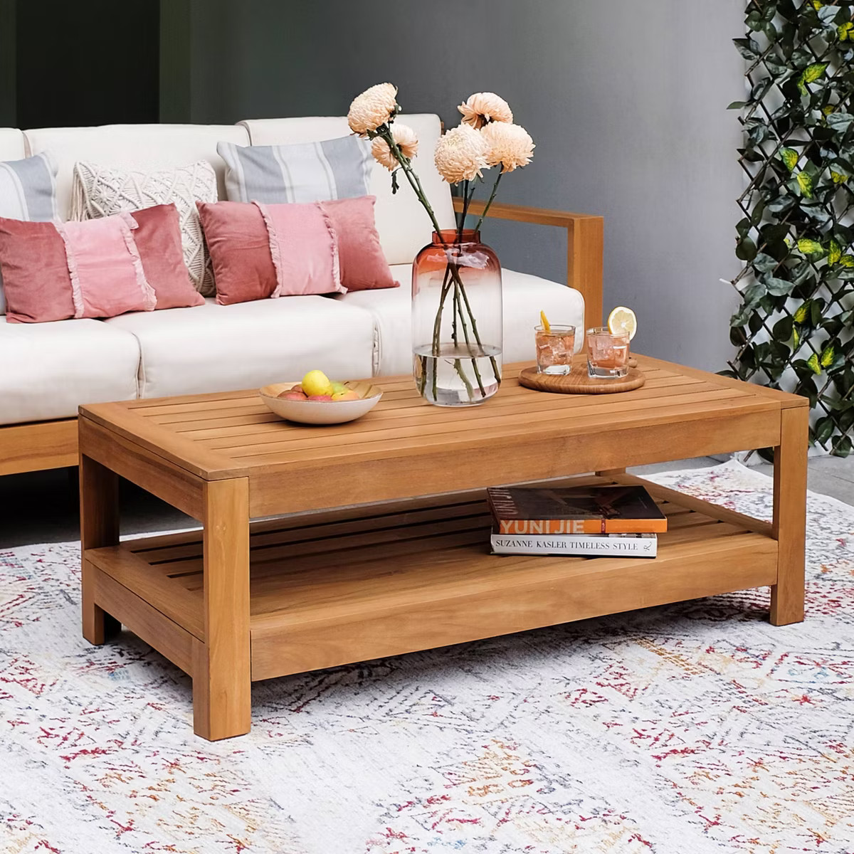 Logan Outdoor Teak Wood Coffee Table - Cambridge Casual | Target