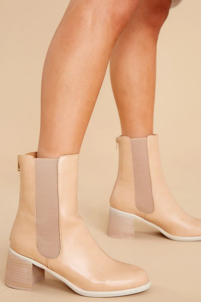 Fierce Step Nude Ankle Booties | Red Dress 
