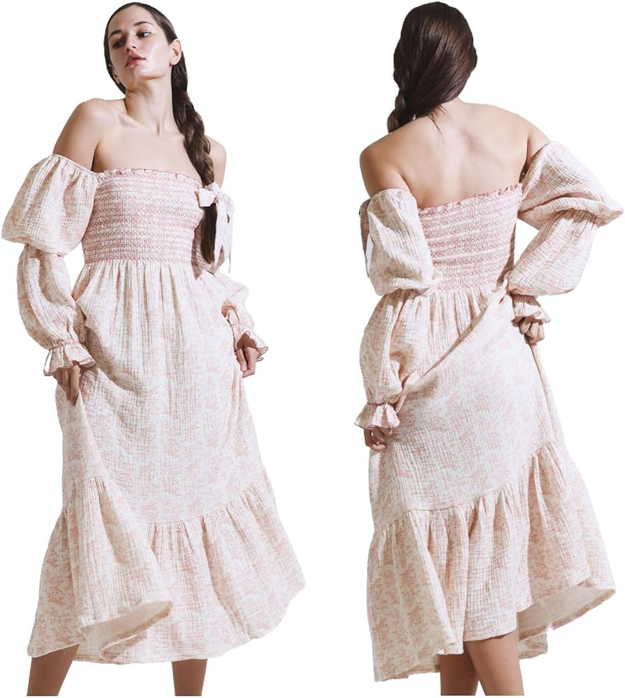 NOTHING FITS BUT Women’s Soft Cotton Muslin Dress, Everyday Stretchable Haru Maternity Gown, Id... | Amazon (US)