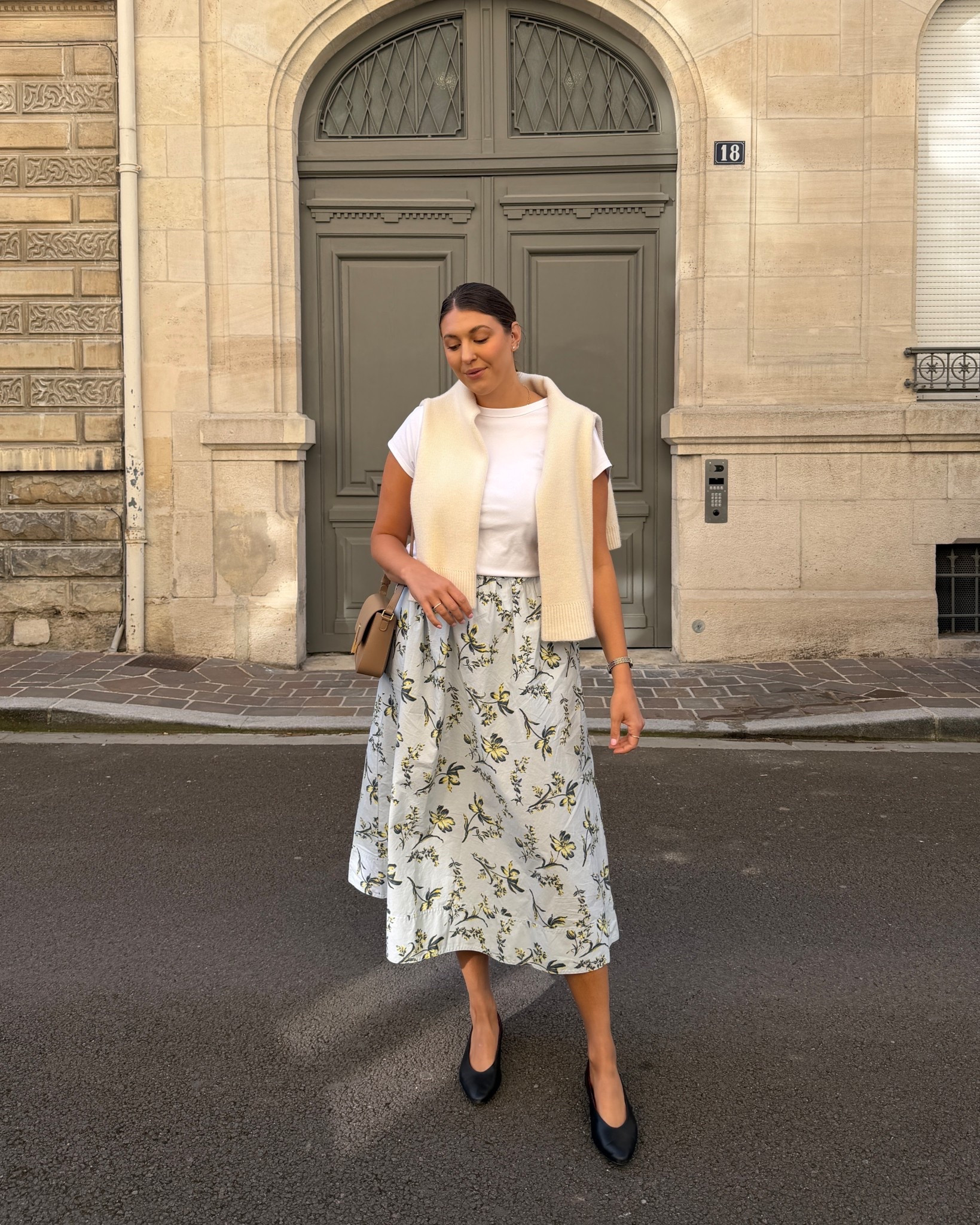 parisian soft neutrals

floral midi skirt outfit, parisian style, neutral outfit, feminine style, chic everyday outfit, capsule wardrobe, elevated basics

#LTKdayinmylife #LTKTravel #LTKootd