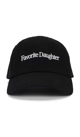 Favorite Daughter Classic Logo Baseball Hat in Black. | Revolve Clothing (Global)